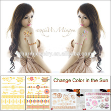 Flash Metal Colour Changing Tattoo Sticker with Waterproof for Adults BS-8026